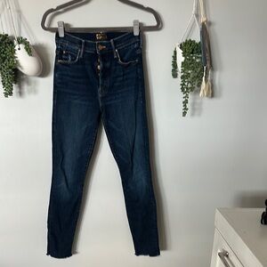 Mother jeans size 25 - Dark Blue Women's Jeans - The Stunner Ankle fray